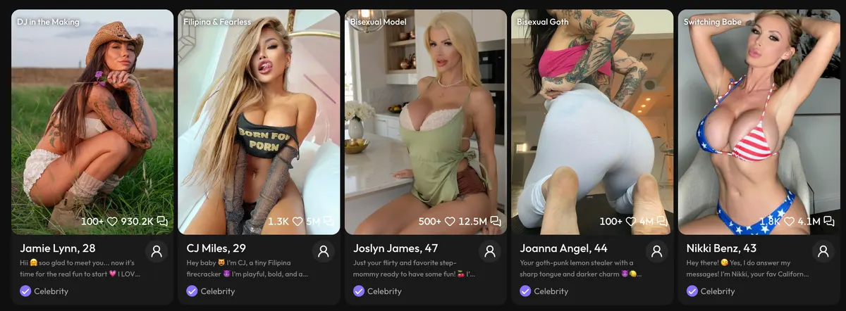JOI AI dashboard with chat, image generation, and Dream Clips
